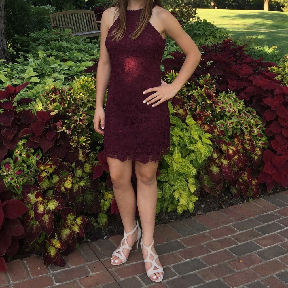 Lulu’s Halter Homecoming Dress
